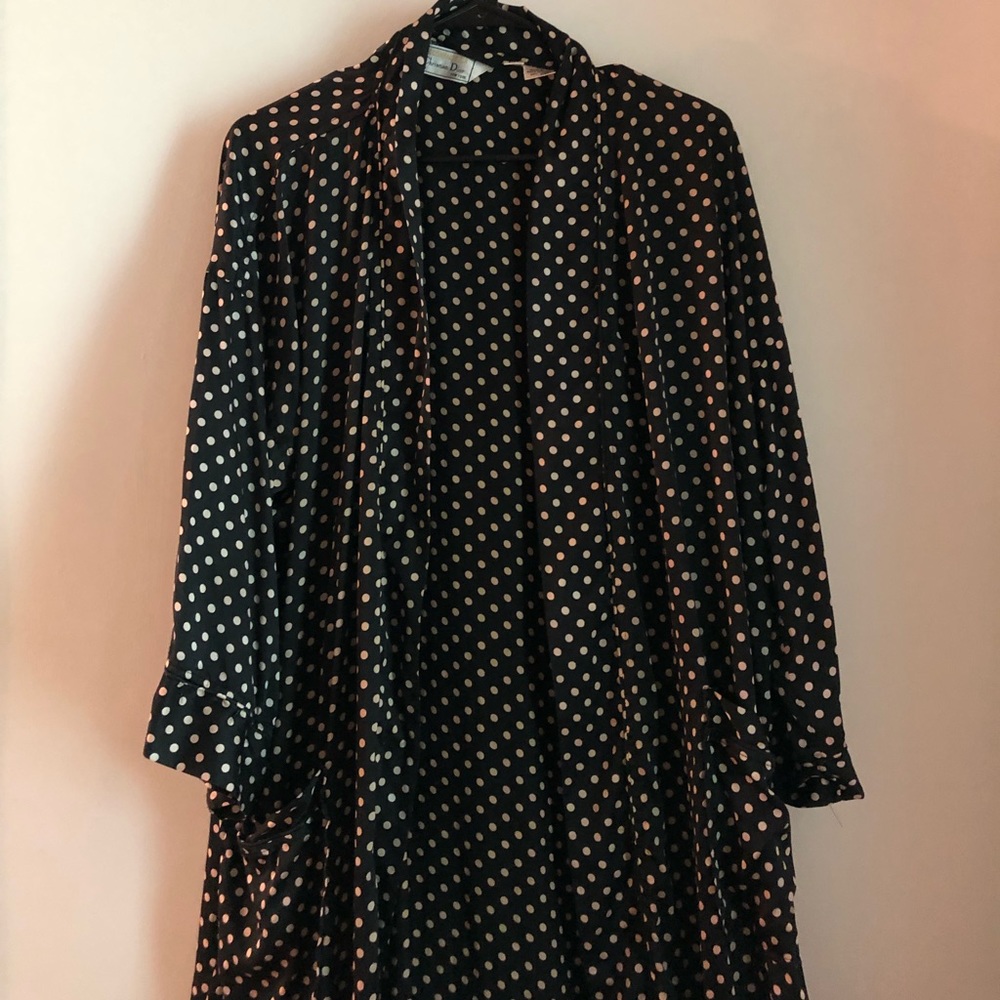 Vintage 100% silk CHRISTIAN DIOR robe